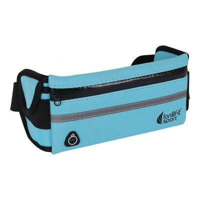 Midjeväska med uttag för hörlurar LongFit Sport Longfit sport Blå Neopren