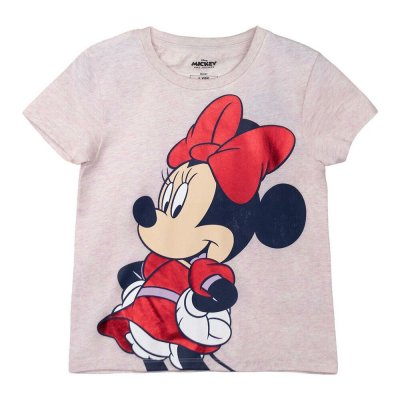 Barn T-shirt med kortärm Minnie Mouse Rosa (Storlek: 3 år)