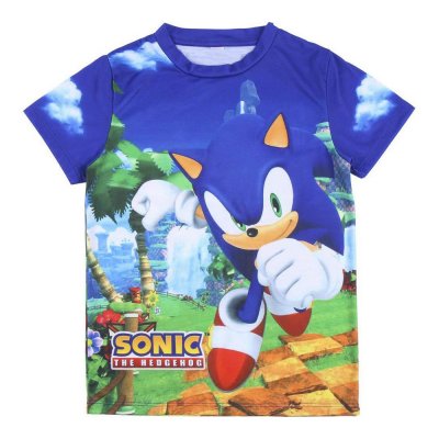 Barn T-shirt med kortärm Sonic Blå (Storlek: 10 år)