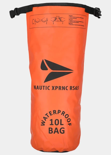 Nautic Waterproof Bag 10l, Orange/Black, Onesize, Vandringsryggsäckar
