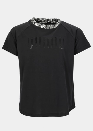 Rt Safari Glam Tee G, Puma Black, 128, T-Shirts