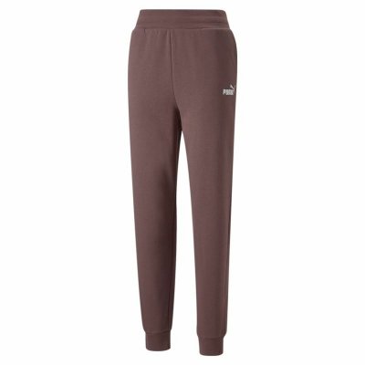Nederdel träningsoverall för vuxna Puma Ess+ Embroidery High-Waist Brun Kvinna (Storlek: S)