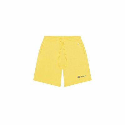 Sportshorts för män Champion Script Logo YL Gul (Storlek: L)