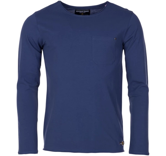 Long Sleeve Pocket Tee, Denim Blue, L, T-Shirts