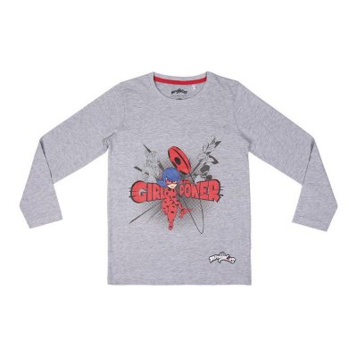 Långärmad t-shirt, Barn Lady Bug Grå (Storlek: 4 år)