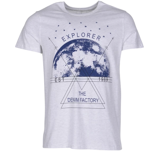 Explorer Tee, White Melange, Xl, T-Shirts