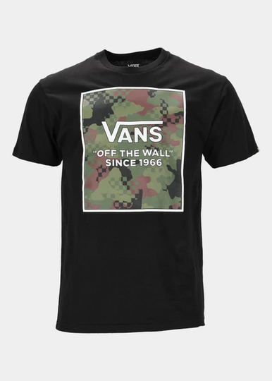Mn Camo Check Boxed Fill-B, Black, Xl, T-Shirts