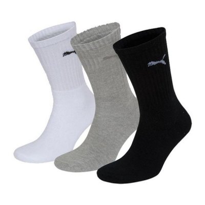 Sportstrumpor Puma SPORT (3 par) Vit Grå Svart Multicolour (Fotstorlek: 39-42)
