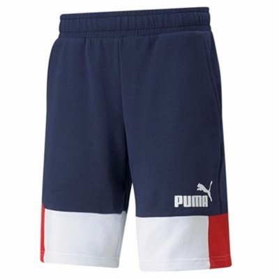 Sportshorts för män Puma Essentials+ Block Mörkblå (Storlek: S)