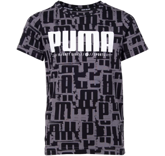 Active Sports Aop Tee B, Puma Black, 110, T-Shirts