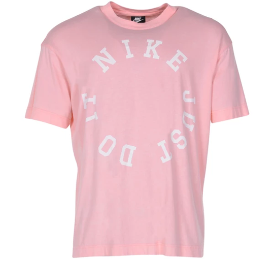 Nike Sportswear Men's Short-Sl, Bleached Coral/Summit White, L, T-Shirts