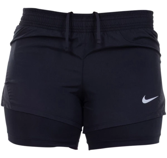 Nike Women's 2-In-1 Running Sh, Black/Black/Black/Wolf Grey, Xs, Träningsshorts
