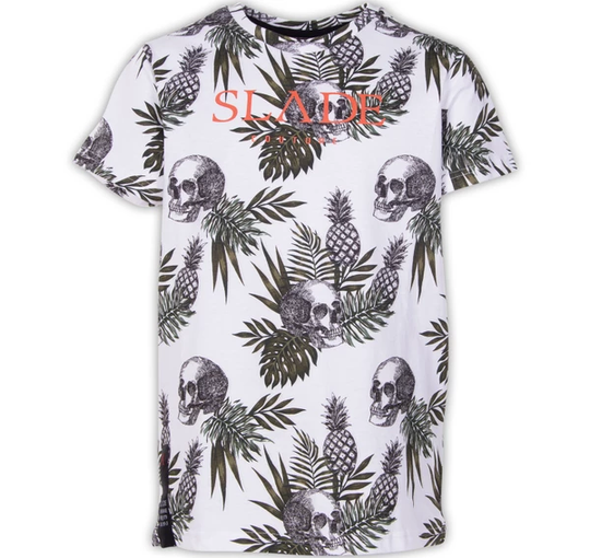 Skull Tee Jr, White, 110, T-Shirts