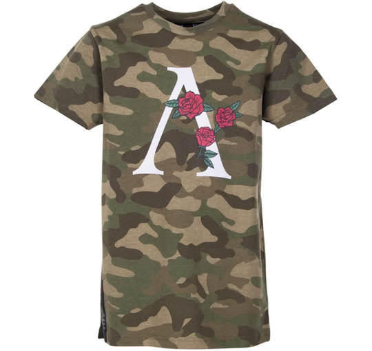 Rose Tee Jr, Camouflage, 130, T-Shirts