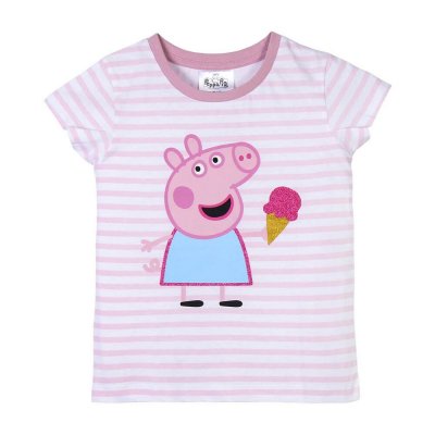 Barn T-shirt med kortärm Peppa Pig Rosa (Storlek: 4 år)