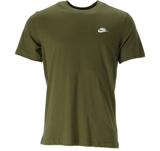 Nike Sportswear Club Men's T-S, Rough Green/White, L, T-Shirts