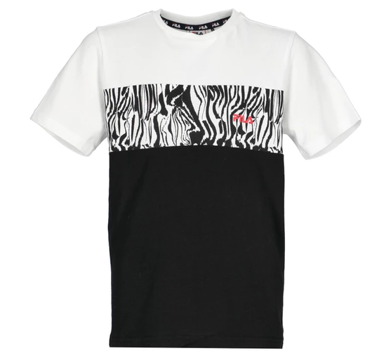 Brisbane Blocked Tee, Bright White-Black Beauty-Abst, 170/176, T-Shirts