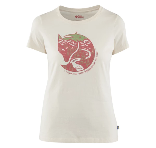 Arctic Fox Print T-Shirt W, Chalk White, S, T-Shirts