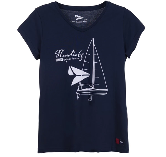 Nautic Tee W, Navy, 36, T-Shirts