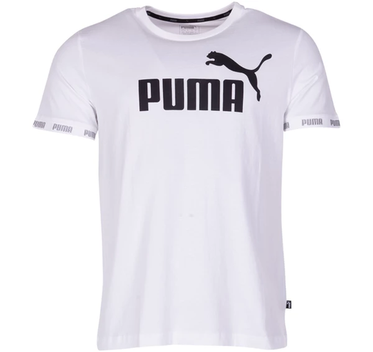Amplified Big Logo Tee, Puma White, Xxl, T-Shirts
