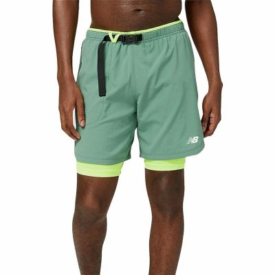 Sportshorts för män New Balance Impact Run Grön Män (Storlek: L)