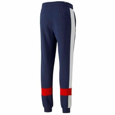 Byxor för vuxna Puma Essential+ Colorblock Mörkblå Män (Storlek: M)