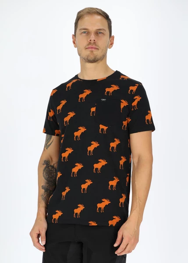 Elk Tee, Black/Orange, Xl, T-Shirts