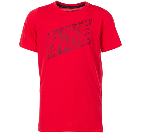 B Nk Brthe Gfx Ss Top, University Red/Black, L, T-Shirts