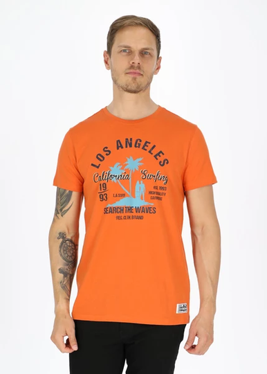 Los Angeles Tee, Orange, S, T-Shirts