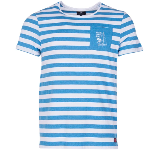 Koster Striped Tee, Royal/White, M, T-Shirts