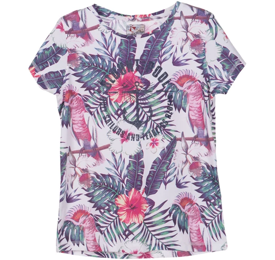 Pink Kakadua Tee Jr, White, 120, T-Shirts