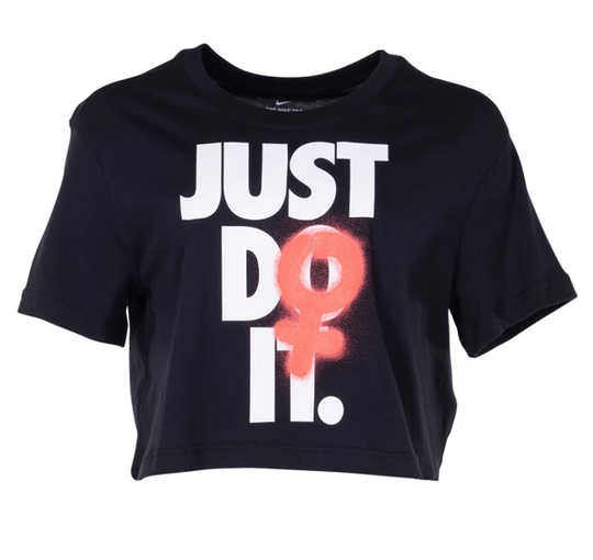 W Nsw Tee Rebel Crop 2, Black, M, T-Shirts