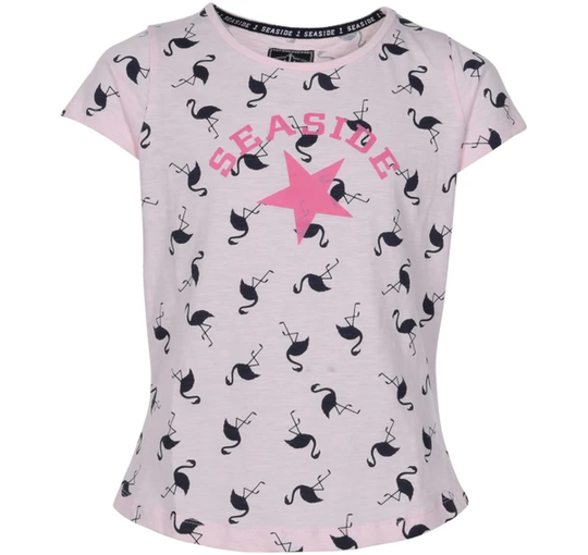 Flamingo Tee Jr, Lt Pink, 110, T-Shirts