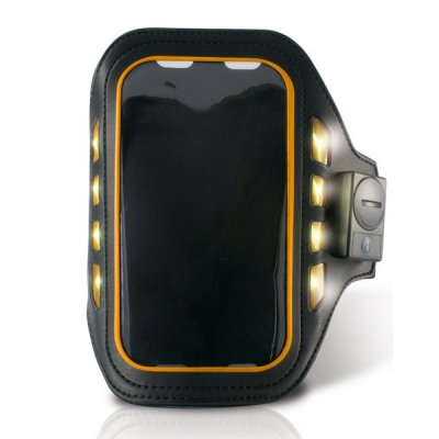 "Sportarmband med LED KSIX 4"" Svart Neopren"