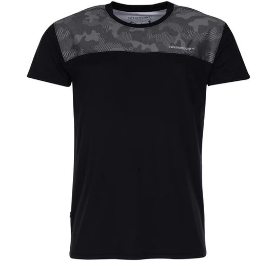 Athletic Tee, Black Aop/Black, S, Löpar T-Shirts
