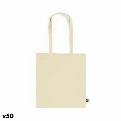Väska 141265 Beige 100% bomull Naturell (70 cm) (50 antal) (Färg: Beige)