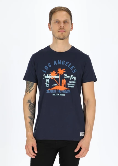 Los Angeles Tee, Navy, L, T-Shirts