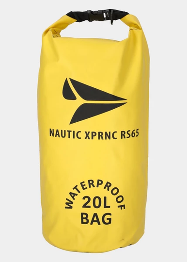 Nautic Waterproof Bag 20l, Yellow/Black, Onesize, Vandringsryggsäckar