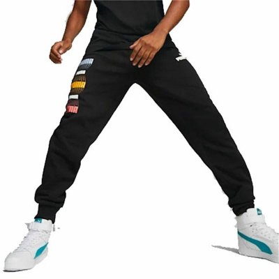 Byxor för vuxna Puma Logo Repeat Svart Män (Storlek: XL)