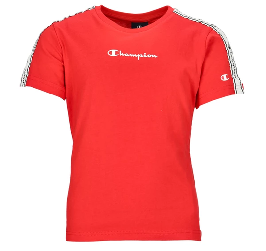 Legacy Crewneck T-Shirt Stripe Jr, High Risk Red, S, T-Shirts