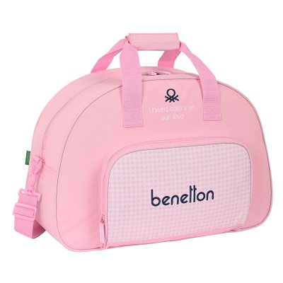 Sportväska Benetton Vichy Rosa (48 x 33 x 21 cm)