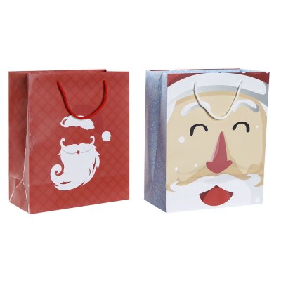Påse, jultema DKD Home Decor Blå Röd Papper (26 x 13 x 32 cm) (2 pcs)
