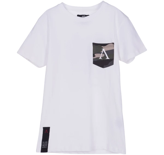 Camo Tee Jr, White, 130, T-Shirts