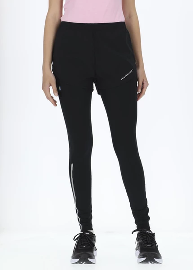 Training 2in1 Shorts Long W, Black, 46, Träningsshorts