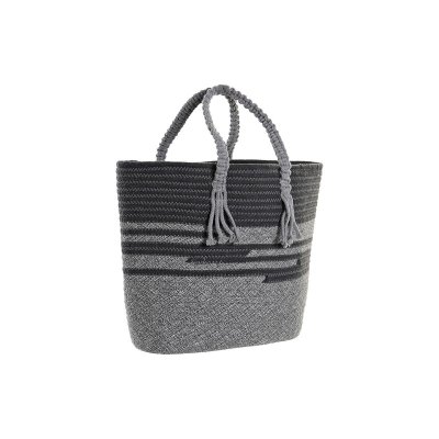 Väska DKD Home Decor Grå Bomull (48 x 16 x 36 cm)
