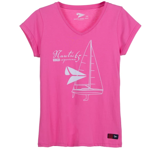 Nautic Tee W, Pink, 40, T-Shirts