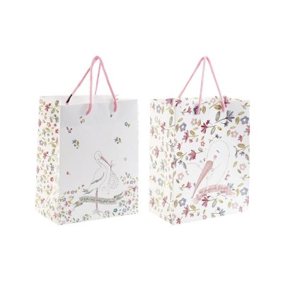 Papperskasse DKD Home Decor Blå Rosa (2 pcs) (18 x 10 x 23 cm)