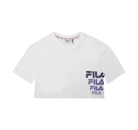 Teens Girls Polly Cropped Tee, Snow White, 158-164, T-Shirts