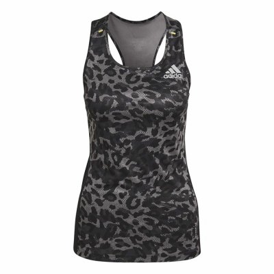 Tanktop, Dam Adidas Fast Graphic Grå (Storlek: M)