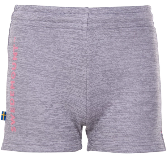 Training Logo Short Shorts Jr, Lt. Grey Melange/Lt. Pink, 160, Träningsshorts